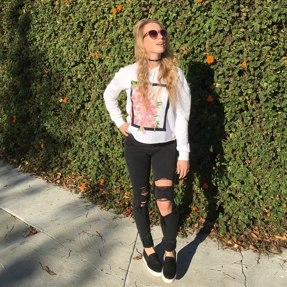 Refashioned Patchwork Soft White Hoodie - Picture 4 of 8